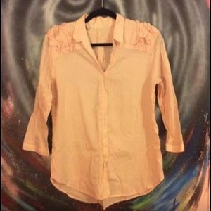 Anthropologie Button Front Oxford